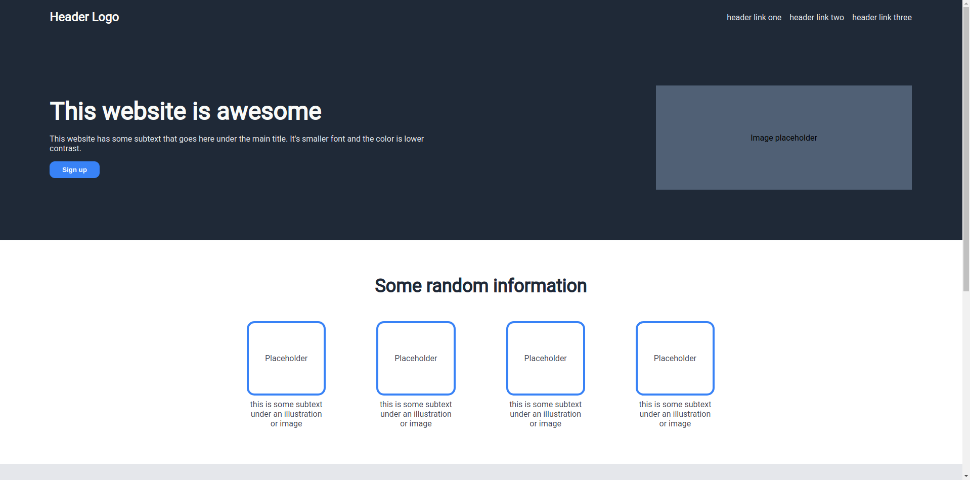 Screenshot of TOP landing page